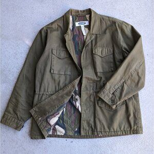 Old Navy Military Field Utility Jacket Mens Army Green Camo Insulated Size XL